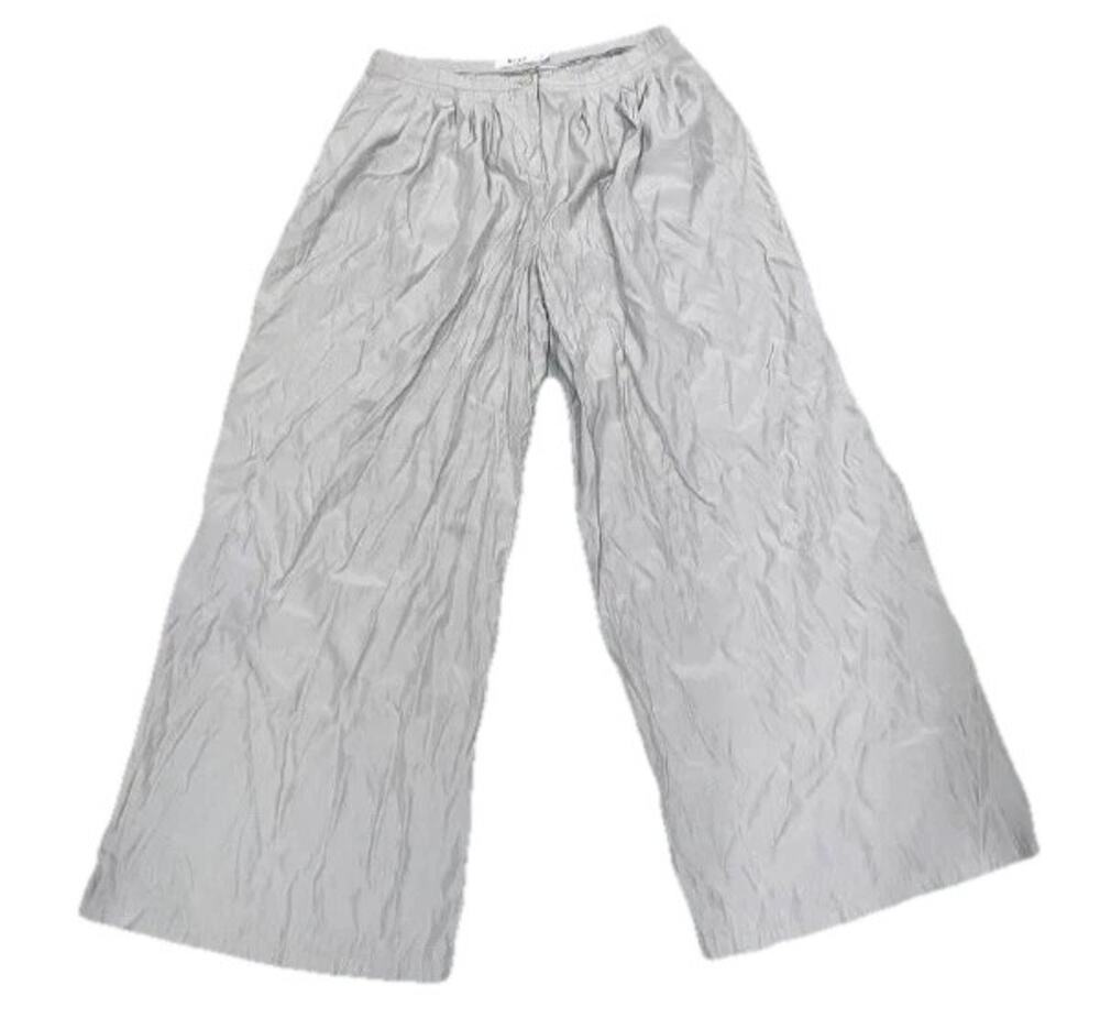NA-KD Women's Pressed Baggy Y2K Preppy Pants Trousers Gray Sz 36 A008015